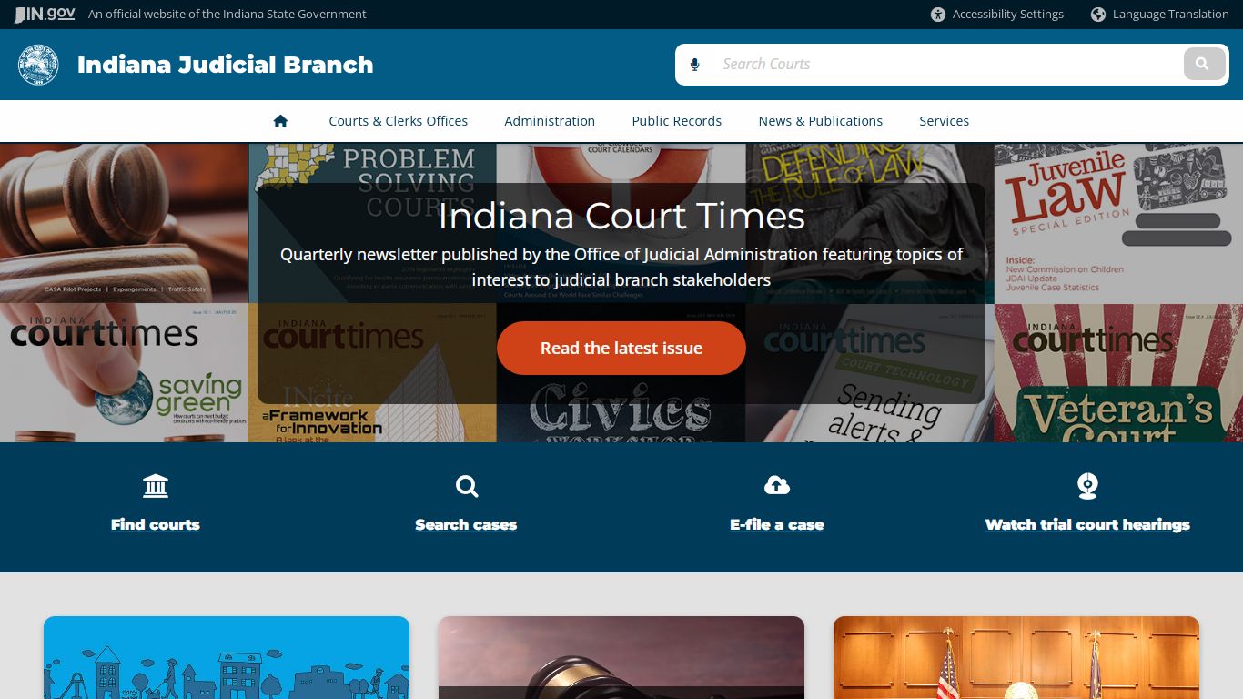Indiana Judicial Branch: Judiciary Home